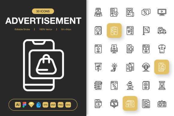 Advertisement Icons Graphics