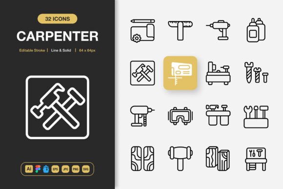 Carpenter Icons: Graphics and Icons for Modern Design