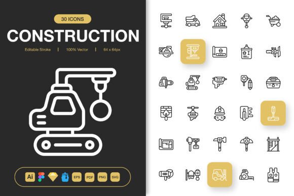 Construction Tools Icons Pack