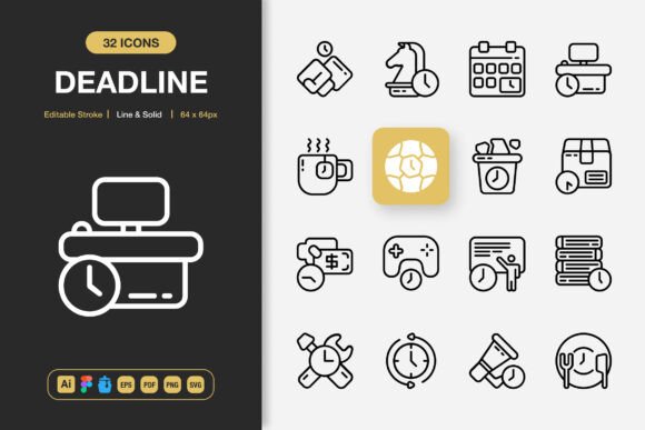 Deadline Icons: Graphics and Icons for Modern Design