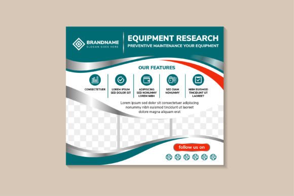 Equipment Research Horizontal Banner Graphics and Print Templates