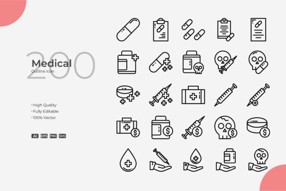 Medical Outline Graphics and Icons