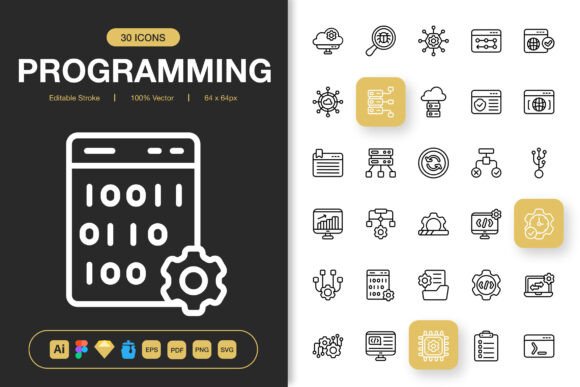 Programming Icons Pack: Graphics and Icons for Modern Design