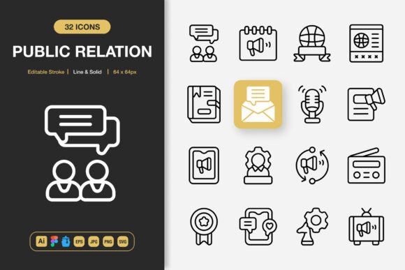 Public Relation Icons: Graphics and Icons for Local Business