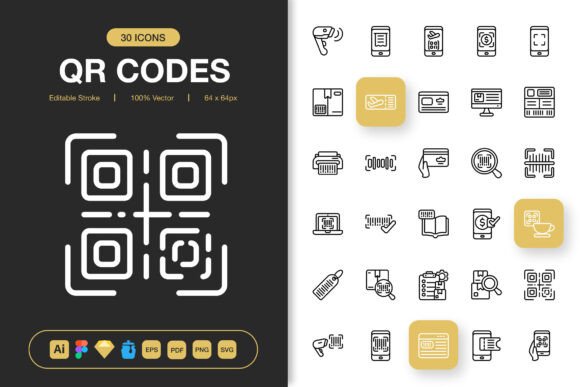 Qr Code and Barcode Icon Pack: Graphics and Icons for Modern Design