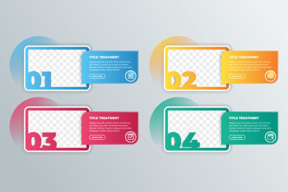 Rectangle Photo Frame Infographic: Graphics for Modern Branding