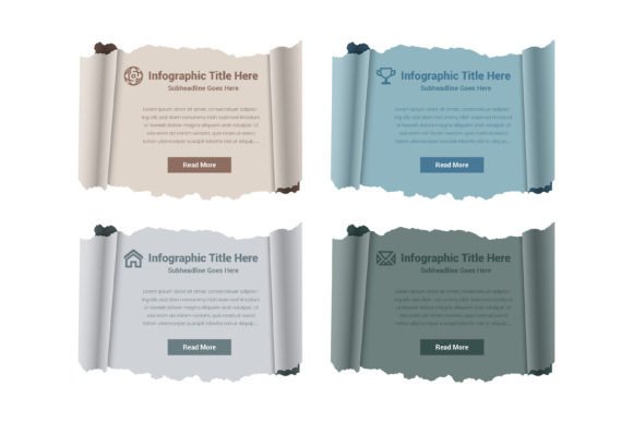 Roll Torn Paper Infographic: Graphics for Creative Sellers