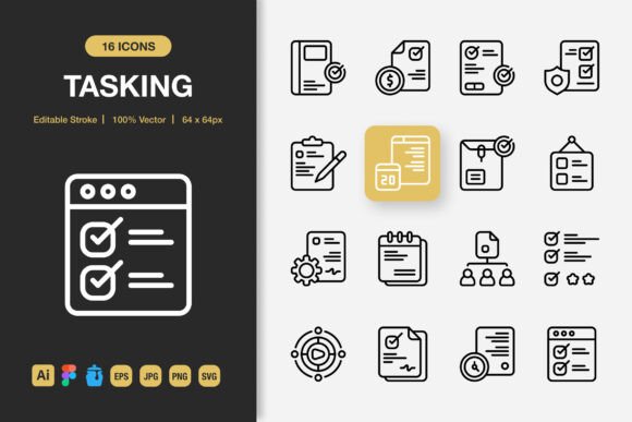 Tasking Outline Icons Review